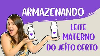 Como armazenar leite materno  Amamentação e volta ao trabalho 1 [upl. by Onairot]