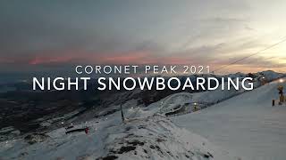 Coronet Peak Night Snowboarding [upl. by Rubie]