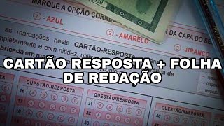 Cartão Resposta Oficial do ENEM  Folha de redação PDF [upl. by Rahcir300]