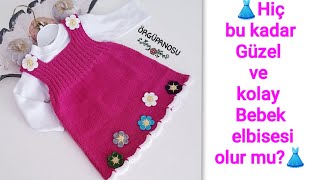 🌷 1 ve 2 yaş aralığında etegi dilimli 🌼işlemeli bebek elbisesi [upl. by Lebar]