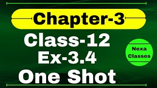 One Shot Ex 34 Class12  Matrices  Class 12 One Shot Ex 34 Math  Ex 34 Class 12 Math in OneShot [upl. by Favian267]