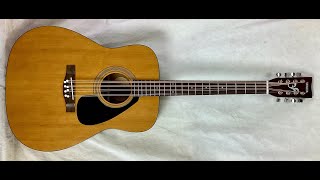 Mandocello conversion of Yamaha FG300A dreadnought guitar [upl. by Lovich722]