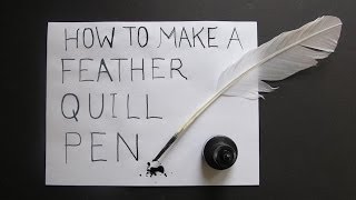 How to make a feather quill pen [upl. by Seely]