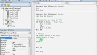 Découvrir VBA en construisant une calculette TVA vidéo34 [upl. by Odlanor]