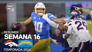 Denver Broncos vs Los Angeles Chargers  Resumen NFL en español  Semana 16  NFL Highlights 2024 [upl. by Baler]