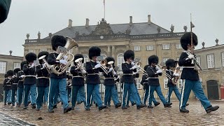 Changing of The Guard Copenhagen With Concert  Saturday 7th January 2023 [upl. by Idoux]