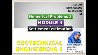 Geotechnical Engineering IKTU SyllabusModule 4 Numerical Problems 1 [upl. by Etnuahs111]