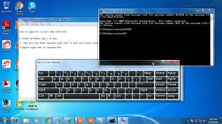 How to Open On screen Keyboard with CMD in windows 7 [upl. by Ohcamac]