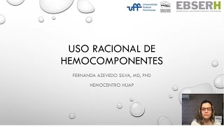 Uso racional de Hemocomponentes [upl. by Mills]