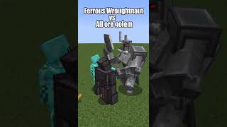 Ferrous vs All ore golem in minecraft [upl. by Rochella]