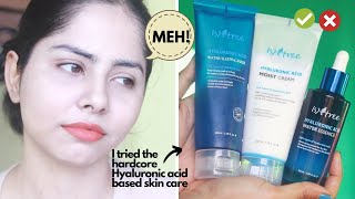 I TRIED HYALURONIC ACID BASED SKINCARE FOR A MONTH  Isntree Hyaluronic Acid Line Review [upl. by Nediarb768]