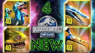 4 NEW DINOSAURS LEAKED  UNRELEASED CREATURES  Jurassic World The Game Hoorikz [upl. by Egamlat357]