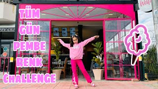 BUGÜN TÜM GÜN PEMBE RENK CHALLENGE YAPTIK  HER ŞEY HER YER PEMBE  PİNK DAY [upl. by Finnigan357]