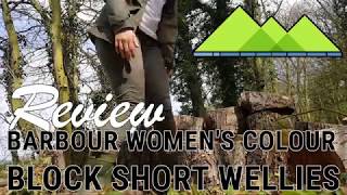 Barbour Womens Colour Block Short Wellies Review [upl. by Brom]