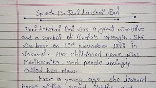 Essay On Rani Laxmi Bai  Rani Lakshmi Bai Essay In English  Jhansi Ki Rani Lakshmi Bai Essay [upl. by Corby527]