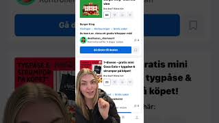 Vill du vinna GRATIS mat från Burger King😍😱 gratis mat burger fynda trend billig [upl. by Fidelio]