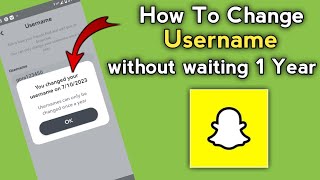 How To Change Username in Snapchat  without waiting 1 year [upl. by Seligman]