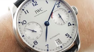 IWC Portuguese Automatic 7Days 500705 IWC Watch Review [upl. by Kreiker]