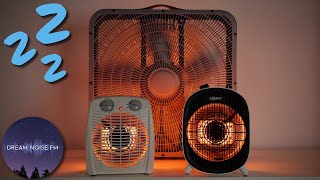 Heater and box fan sounds for sleep 😴  Dark screen ambient glow [upl. by Benn345]