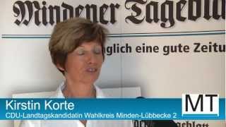 NRWLandtagswahl 2012 Kirstin Korte CDU im MTInterview [upl. by Jarid]