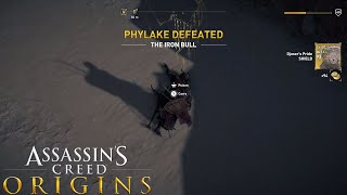 Assassins Creed Origins  The Iron Bull  Level 40 Phylakitai Mini Boss [upl. by Haleelahk]