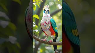 Beautiful colorful bird of paradise nature birdslover oiseau aiartwork owl animals shorts [upl. by Servetnick331]