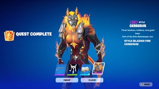 How to Unlock Blazing Fire Cerberus Early in Fortnite Chapter 5 Season 2 Full Guide [upl. by Assetan249]