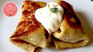 Russian Pancakes Recipe Meat Filled Pancakes  Блинчики с Mясом Pецепт [upl. by Lefton]