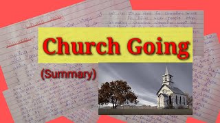 Church Going by Philip Larkin  Poem Summary in UrduHindi  englishstudynotes4515 [upl. by Stanzel]