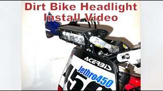 2014 Yamaha YZ450f Headlight Install [upl. by Aihsram111]