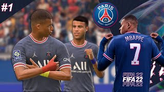 FIFA 22 KYLIAN MBAPPE PLAYER CAREER MODE  MBAPPE  NEYMAR  MESSI  EP1 [upl. by Cindy]