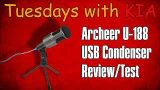 Archeer U188 USB Condenser Microphone ReviewTest  Tuesdays with KIA Sponsored [upl. by Marcia]