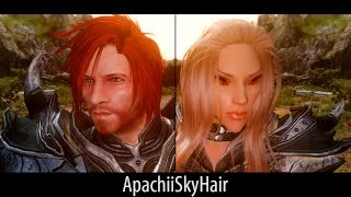 STYLISH HAIR  Skyrim Mods  ApachiiSkyHair [upl. by Francoise]