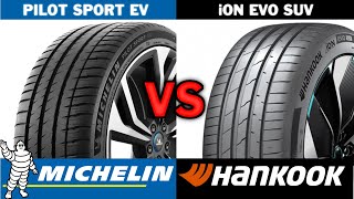 Michelin Pilot Sport EV vs Hankook iON evo SUV 2024 REVIEW [upl. by Ylloj593]