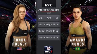 Ronda Rousey vs Amanda Nunes  UFC 297  Gameplay rondarousey amandanunes ufc3 ufcfightnight [upl. by Yasmar10]