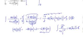 Integral definida con seno coseno y arcotangente [upl. by Alithea]