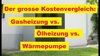 Reaktion Wärmepumpe vs Ölheizung vs Gasheizung  Der große Kostenvergleich [upl. by Cheyney340]