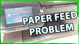 How to Fix HP Photosmart 7520 Paper Feed Problem [upl. by Nylzaj]