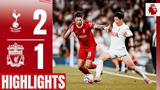 HIGHLIGHTS Son Gakpo amp a lastminute own goal as nineman LFC beaten  Tottenham 21 Liverpool [upl. by Onirefes68]