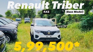 इतने कम पैसे में इतना कुछ New 2024 Renault Triber RXE Base Model Review [upl. by Atiuqat832]