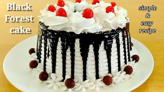 1Kg Black forest cake  simple and easy black Forest cake  easy cooking with das [upl. by Ruyam]