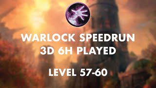 Hardcore warlock speedrun 160 SSF  3d6h played  level 5760 WPL Winterspring Silithus [upl. by Evita]