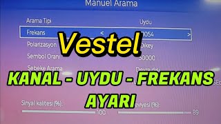 Vestel TV TRT 1 FREKANS AYARLAMA  Vestel TV Kanal Arama Uydu ayarı [upl. by Lanti581]