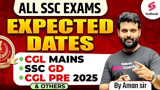 SSC Exam Date 2025  CGL Mains Exam Date  SSC GD Exam Date 2025  SSC CGL 2025 Notification Date [upl. by Gnoix]