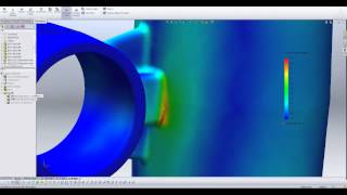 Adaptive Mesh Refinement in SolidWorks Simulation [upl. by Esekram]