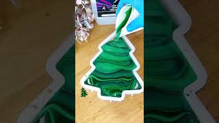 Christmas Resin Tree dishes 🎄 christmas resinbound resintechniques [upl. by Nims151]