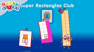 Super Rectangles Club 🟥  Learn to count  Numberblocks Full Episodes  Maths for Kids [upl. by Yesrod]