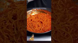 Red Sauce Spaghetti with mince food mukbang noodles recipe eating [upl. by Seed]