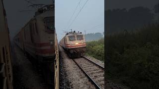 Crossing with 13258 Danapur Jansadharan express with Gzb Wap5 🔥 wap5 highspeed indianrailways [upl. by Lanahtan]