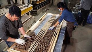 How does a factory produce thousands of wooden doors every daymassproduction doors woodendoors [upl. by Alyss]